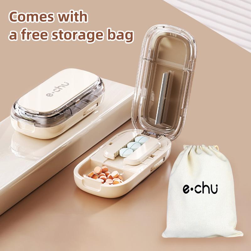 Кейс для таблеток для здоровья Четверть таблетки Резак Коробка для хранения Портативный Таблетки Лекарство Пыленепроницаемый Разделитель для маленьких таблеток и больших