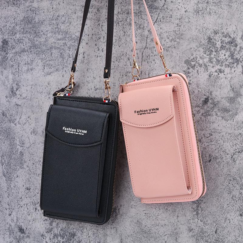 Stylish Women's Mini Shoulder Bag: Versatile Korean Mobile Phone Holder & Wallet with Large Capacity and Multi-Card Slots