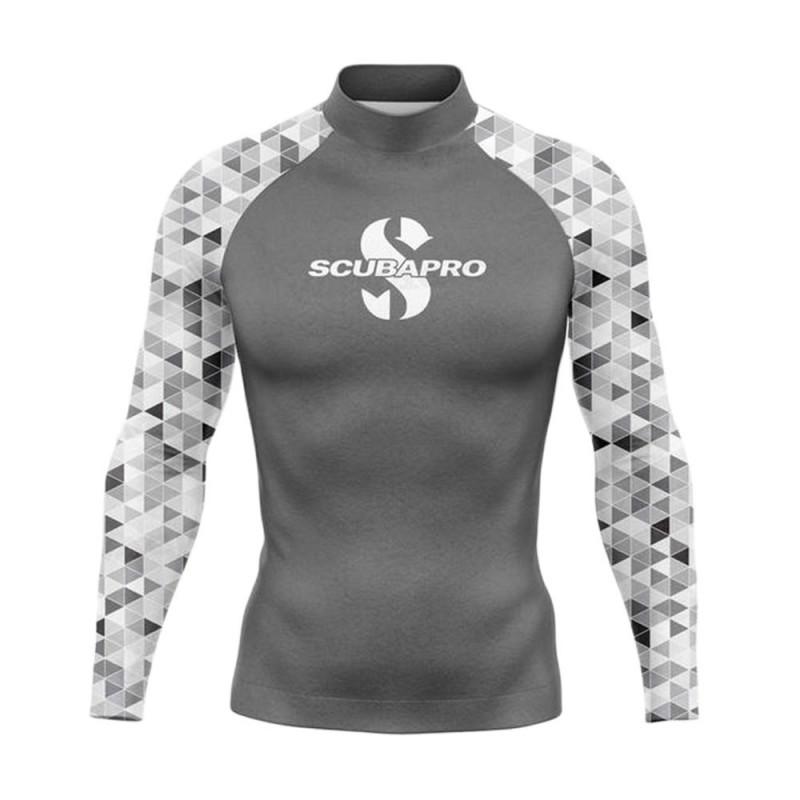 Mens UPF 50 Long Sleeve Rash Guard Surfing Diving Swimming UV Protection Quick Dry Swim Shirt