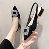 French Style Style Strappy Sandals  New Rhinestone Decorative Pointed High Heels Luxurious Temperament Single Shoes Sandal
