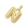 Жирные 26 букв Подвески-шармы Буквы алфавита A-Z Initial Letter Charms для изготовления ювелирных изделий Золотые Хип-хоп украшения :VD1343