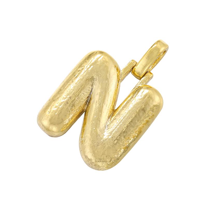 Жирные 26 букв Подвески-шармы Буквы алфавита A-Z Initial Letter Charms для изготовления ювелирных изделий Золотые Хип-хоп украшения :VD1343