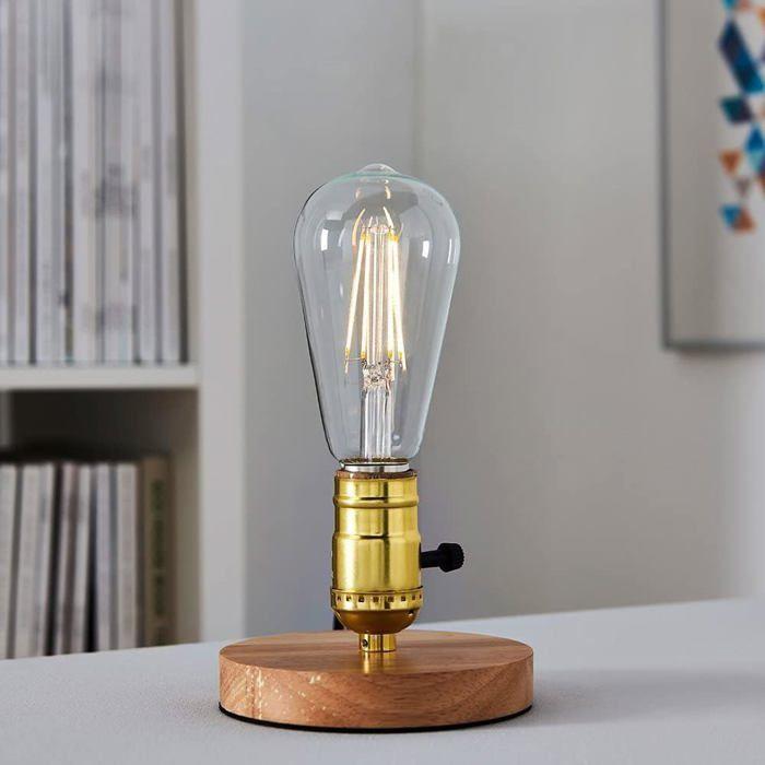 Lot de 2 ampoules LED vintage E27 ST64 6W 2700K 806 lm Blanc chaud - Non dimmable