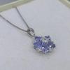 Sace Gems Подвеска для женщин, стерлинговое серебро 925 пробы, 4*5 мм, натуральный танзанит, ожерелье, Свадебная вечеринка, ювелирные изделия, подарки