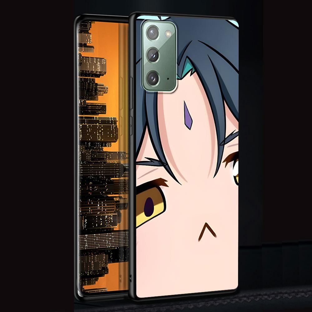 Genshin Impact Case for Samsung Galaxy Note 20 Ultra 8 10 Lite 9 TPU Phone Cover Note 10 Plus Black Soft Shell Funda Capa