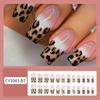 24Pcs Press On Nail Glitters Leopard Designs Full Cover Acrylic False Nail Artificial Nail Manicure Nail Art for Women