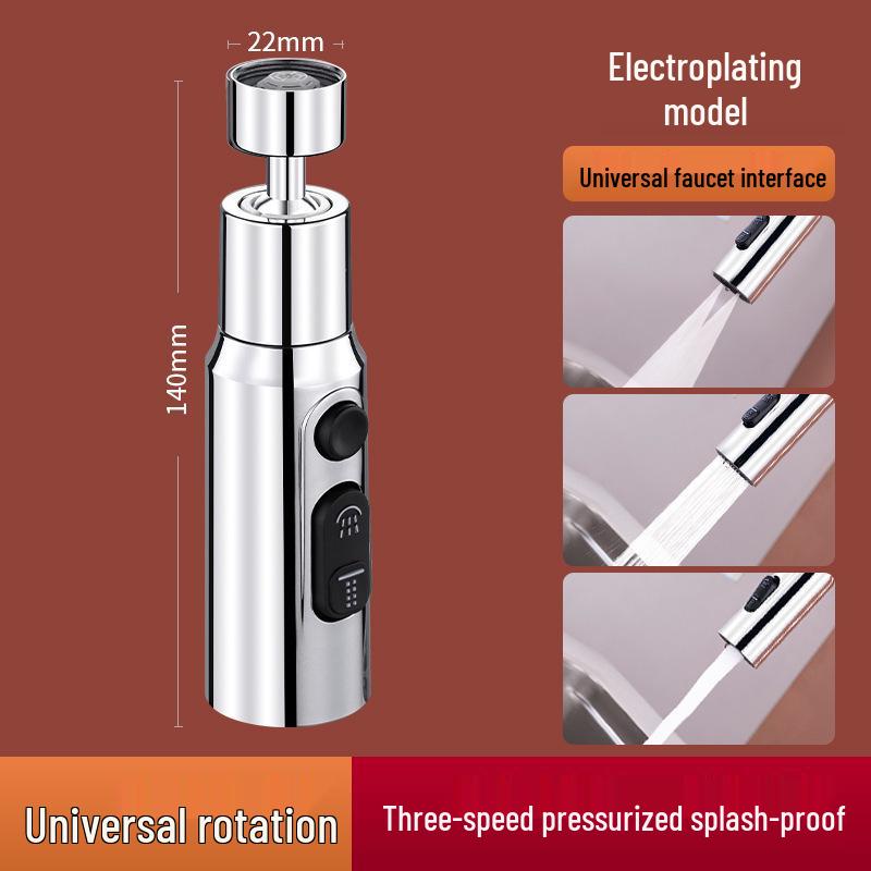 Rotating Anti-Splash Kitchen Sink Faucet Extension Aerator