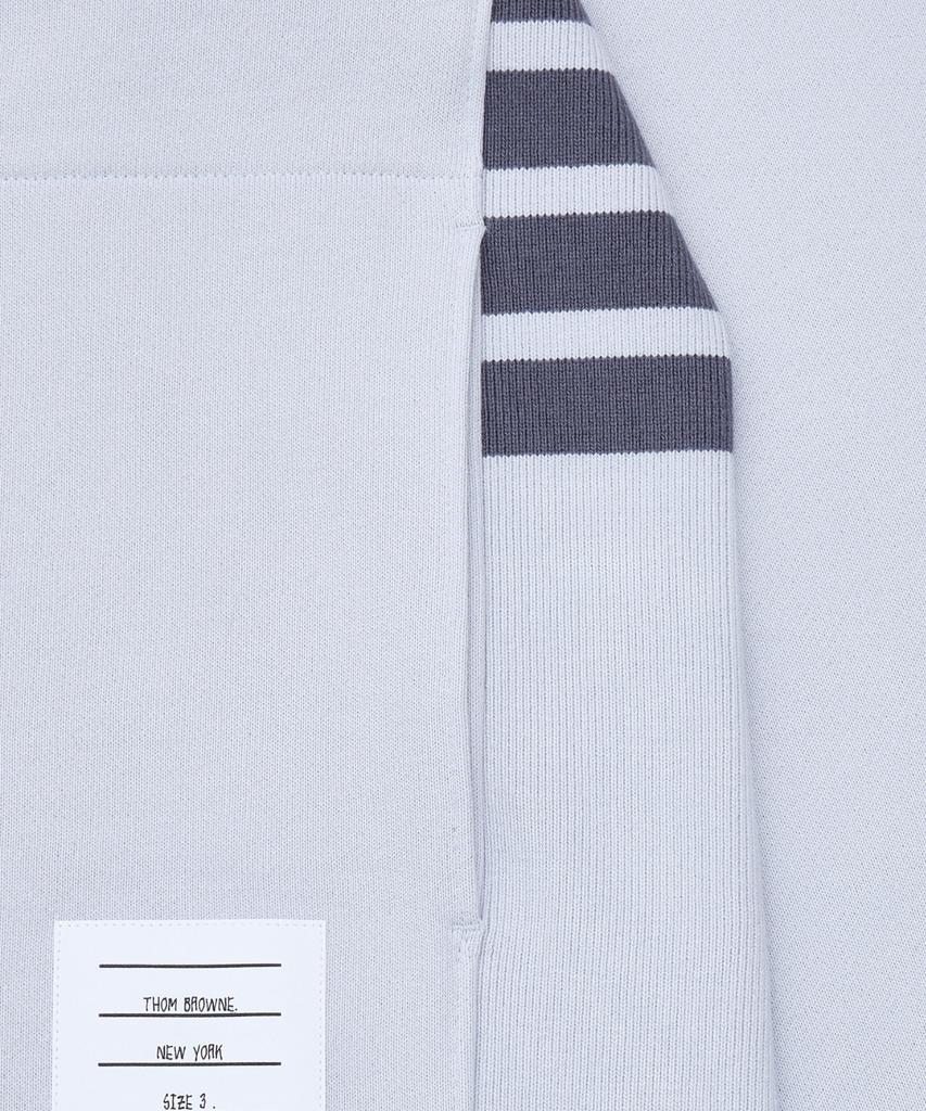 Thom Browne Loopback Jersey 4-Bar Zip-Up Hoodie - Pale Grey / Mjt517A03037050