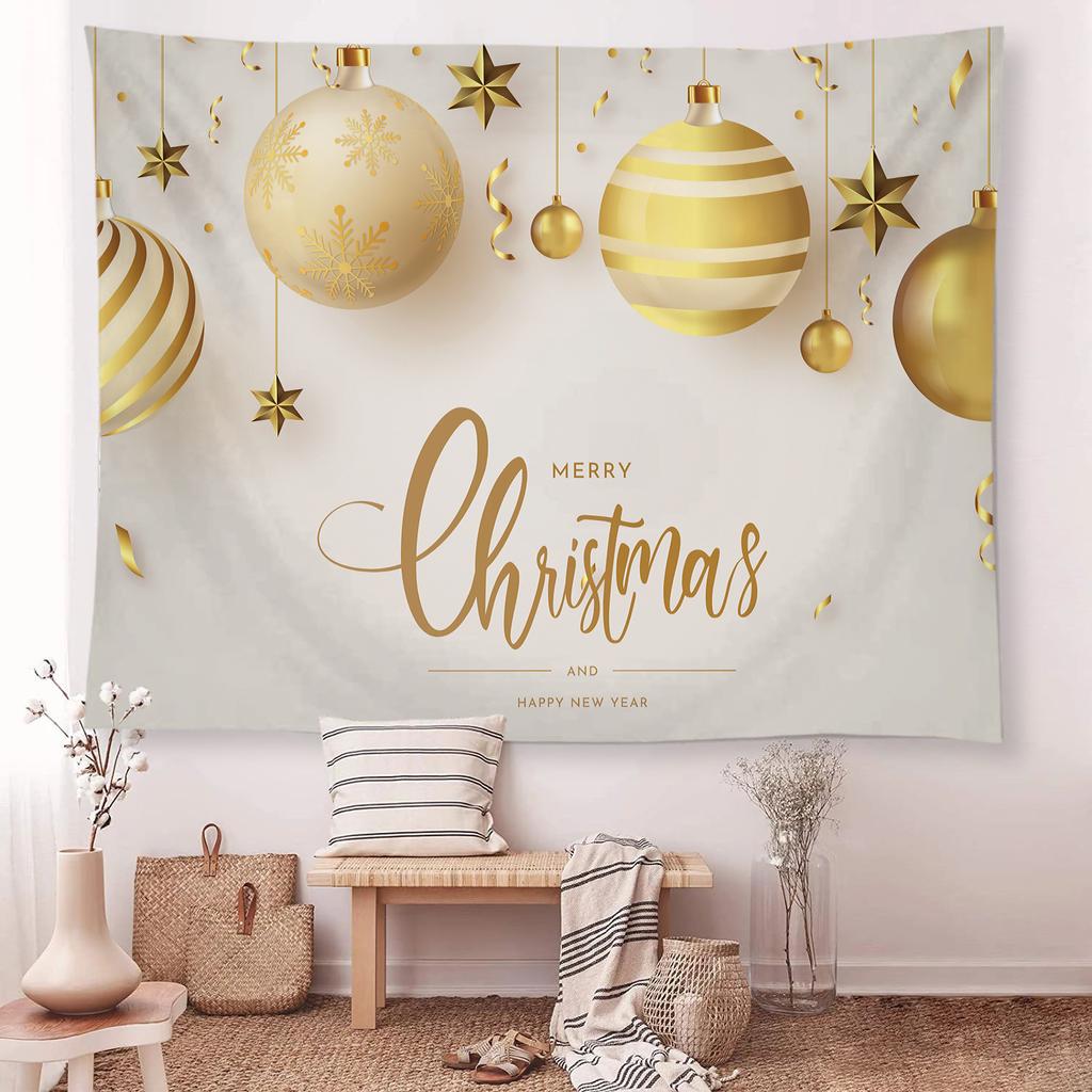 Снежная Рождественская елка камин Санта-Клаус гобелен с принтом настенный фон тканевый декор рождественское украшение для дома и комнаты