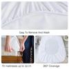 Solid Waterproof Mattress Protector with Elastic Band Sanding Breathable Anti-mite Bed Mattress Cover Queen King No Pillowcase