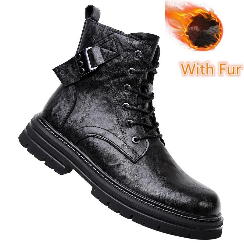 Мужские ботильоны в британском стиле, удобные кожаные мужские зимние ботинки для снега, ретро-ботинки с боковой молнией, модные мужские ботинки «Челси»