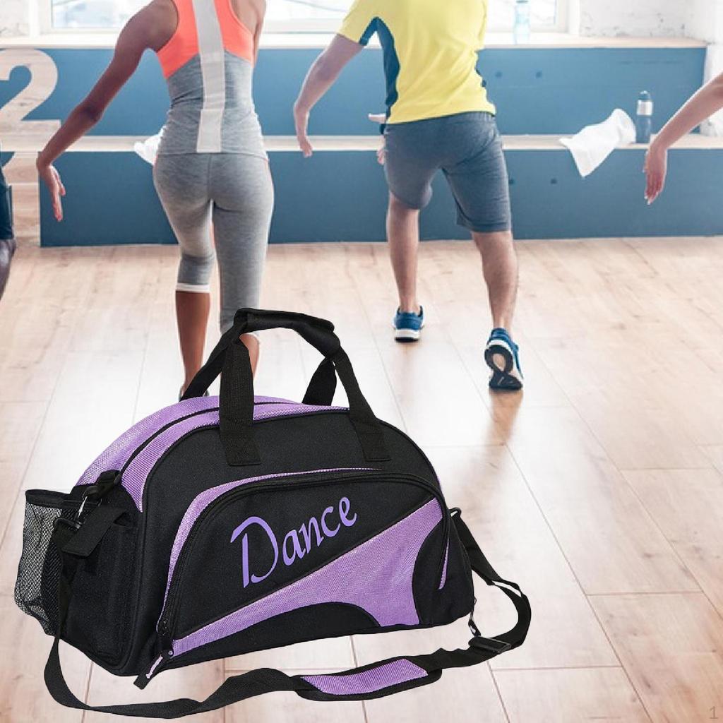 Dance Duffle Bag Shoulder Versatile with Handle Tote Shoe Compartment for Outdoor