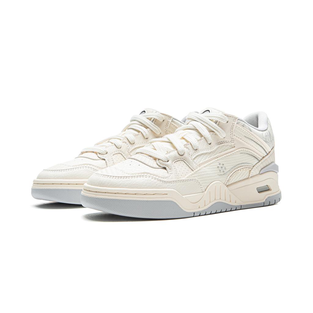 Li Ning Moon White 2MID Скейтбордические кроссовки Женские средние Ecru AGCV332-1