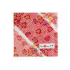 Nippon Chuko NBK Chirimen 23 X Floral Craft Supplies Cut, Gold-Tinted, Approx. 33cm, Pattern, Red, GMK32-01,