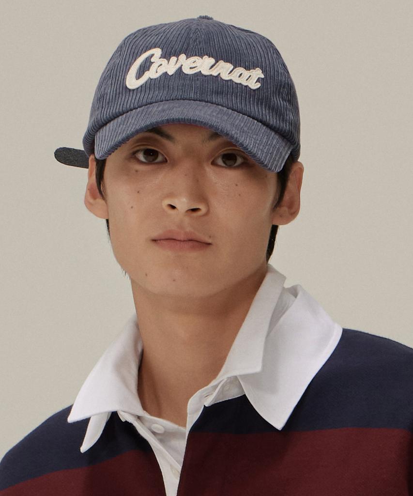 COVERNAT Authentic Applique Corduroy Ball Cap Navy