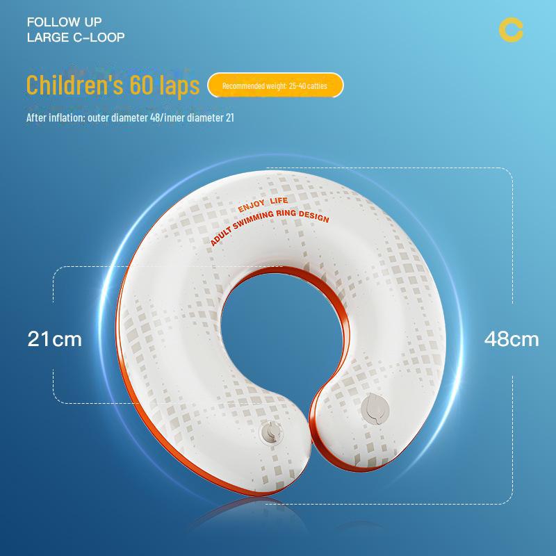 Прочный детский надувной плавательный круг толкающего типа