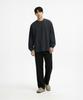 OKSTAR Mini Whale Embroidered Semi-Wide Sweatpants