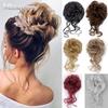 Curly Scrunchie Chignon with Rubber Band Synthetic Tassel Style Hair Ring Wrap Around On Hair Tail Messy Bun Ponytails Extension