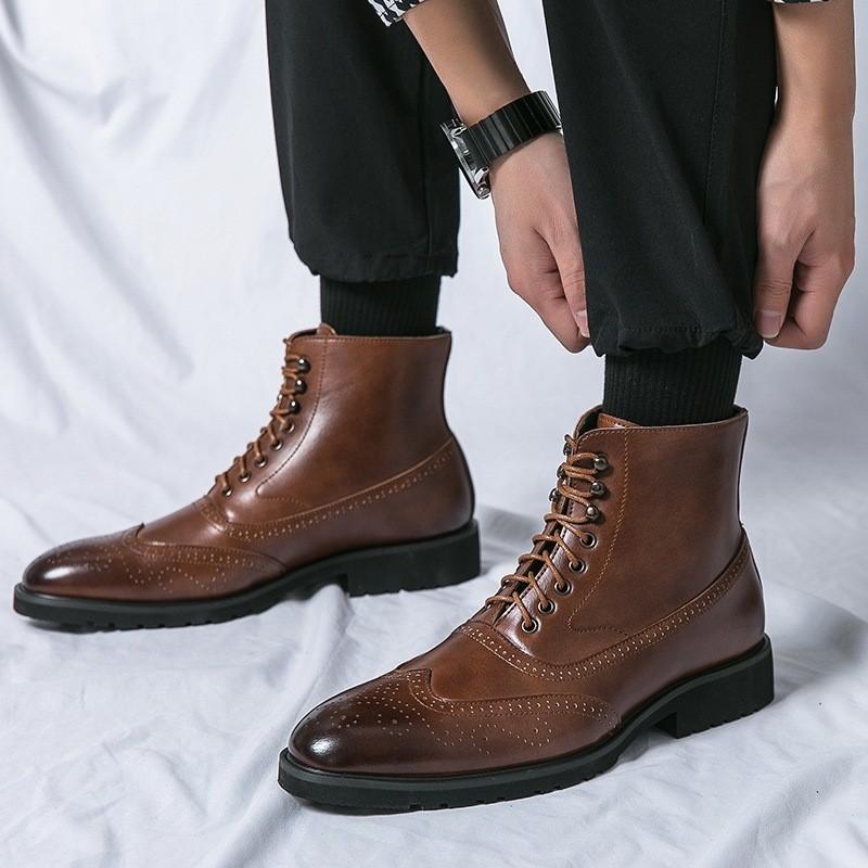 Новые мужские ботинки с квадратным носком, короткие ботинки со шнуровкой, смешанные цвета, мужские ботильоны ручной работы Botas De Hombre D487