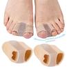 2 шт. Дышащие разделители для пальцев ног, гибкие подушечки для облегчения бурсита, разделители для пальцев ног с двойным кольцом, удобные шины для пальцев ног для ношения днем и ночью