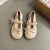 Туфли Мэри Джейн с бантом в стиле ретро, женские, весна-лето, новые универсальные, с плоским дном, с круглым носком и юбкой, модные, одинарные, тренд