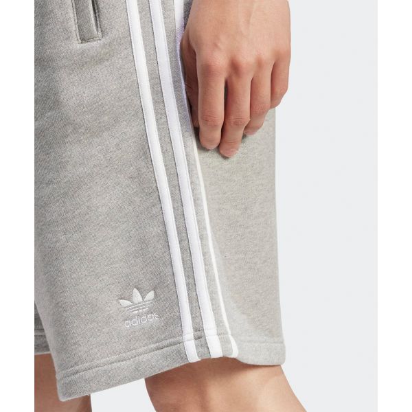 adidas Шорты Adicolor с тремя полосками, средне-серый меланж, мужские, низ, IU2340