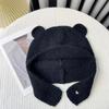 Bear Ear Knit Beanie for Cold Weather Outdoor Activities