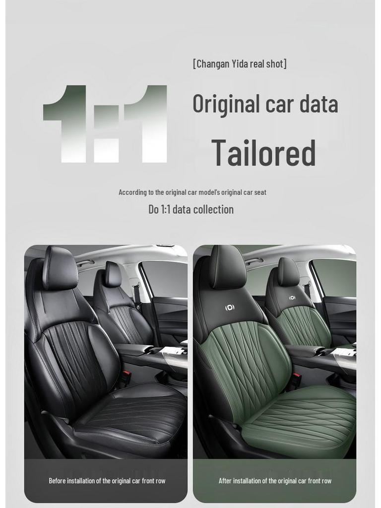 Всесезонная перфорированная кожаная подушка на сиденье спортивного автомобиля для Qiyuan A05