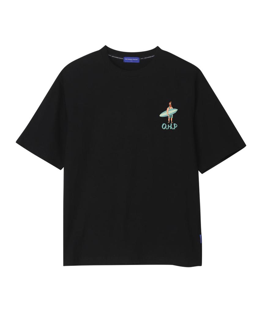 OHP Ohpxjoy4 Surferman Полуоверсайз Футболка с коротким рукавом P
