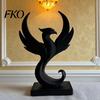 3D Printed Phoenix Decor Figurine Modern Minimalist Abstract Statue Desktop Sculpture Decoration for Home Office Living Room Whtie