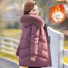 Женское теплое пальто большого размера, зимнее утолщенное пальто, пуховое теплое пальто