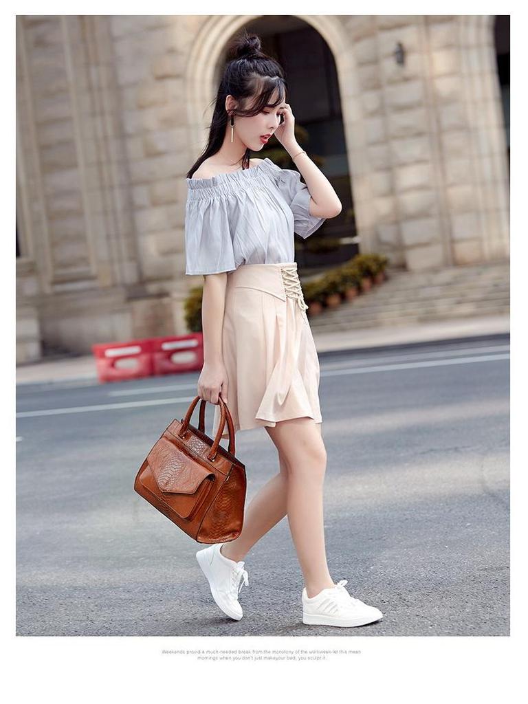 Вместительная сумка с принтом под змею: Европейская и американская модная женская сумка через плечо