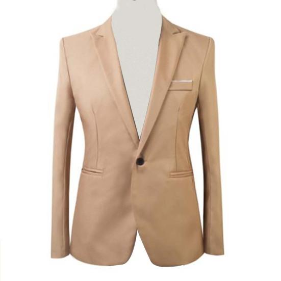 2 шт./компл. Мужской формальный деловой костюм для вечеринки однотонный блейзер с длинным рукавом брюки