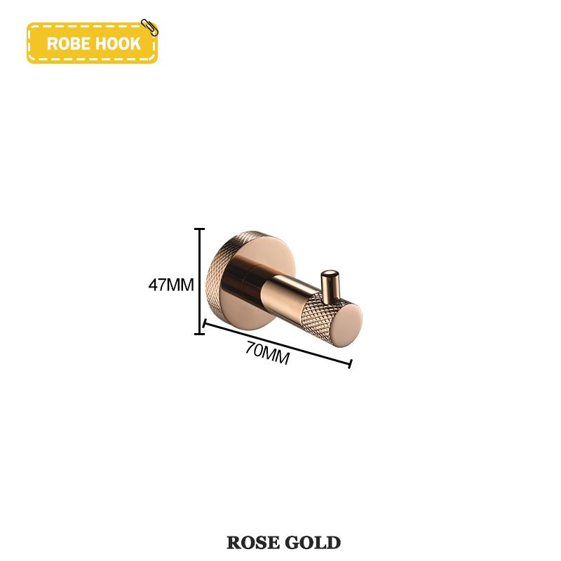Настенная вешалка для полотенец из нержавеющей стали цвета розового золота, держатель для туалетной бумаги, вешалка для полотенец, крючок для халата, подстаканник, аксессуары для ванной комнаты