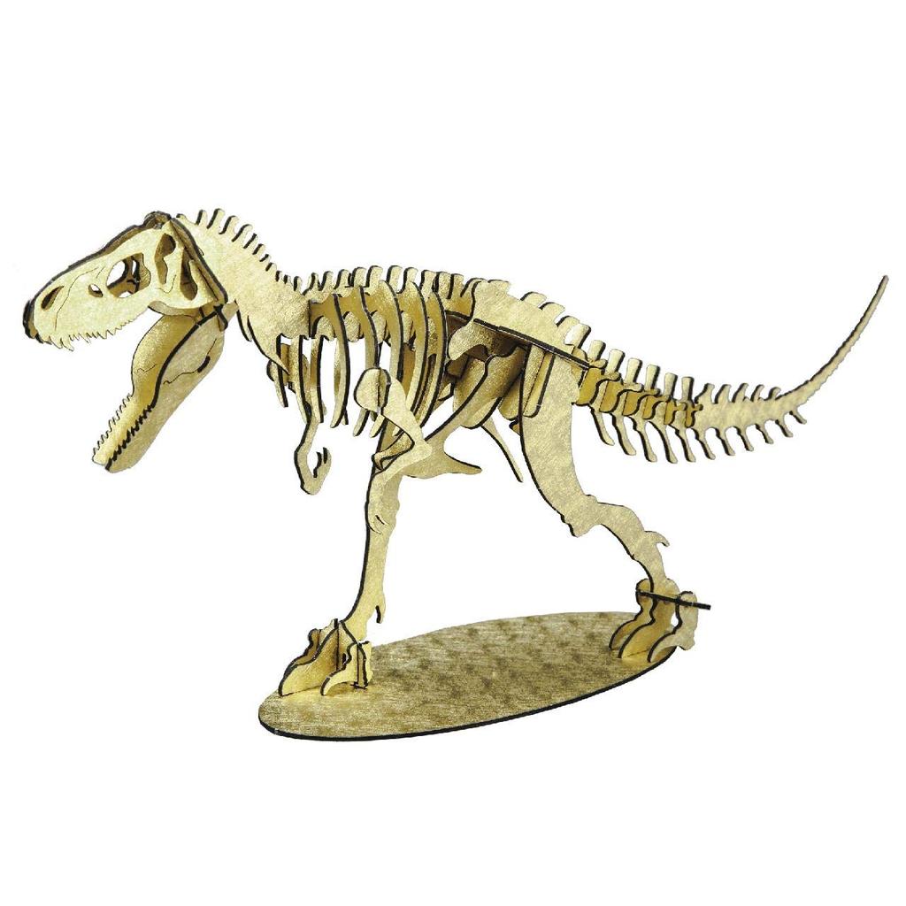 3D Dinosaur Paper Craft Puzzle NEW Tyrannosaurus Stand Type (Gold)