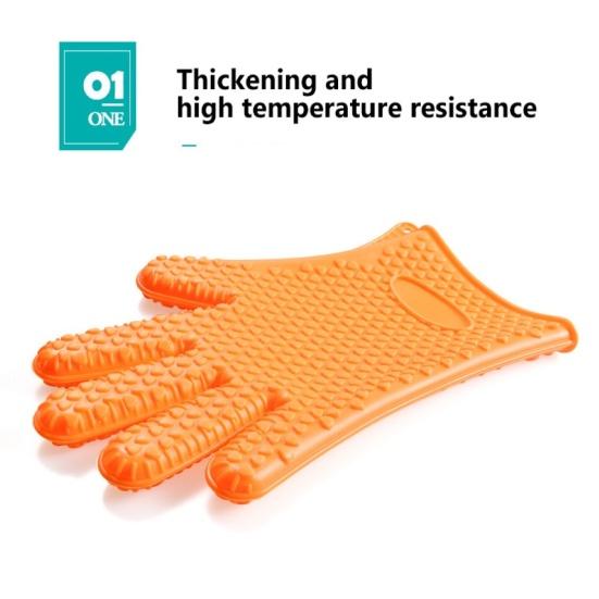 1 шт., противоскользящая термостойкая перчатка для духовки, силиконовая для приготовления выпечки в форме сердца, 1 шт.