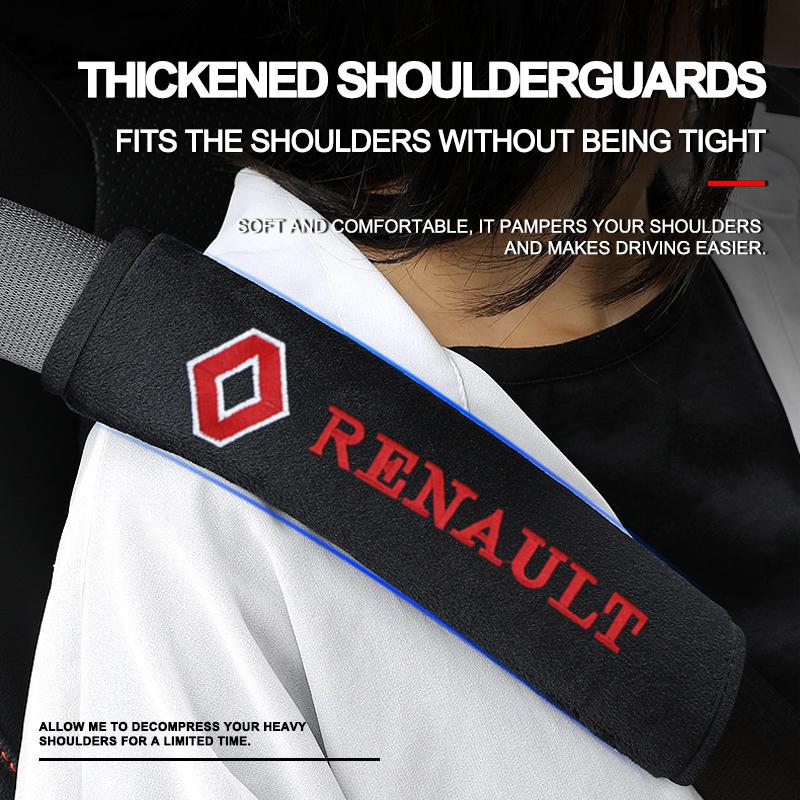 2 шт. Накладки-протекторы на плечевые ремни автомобильного сиденья Автоаксессуары для Renault Dacia Grand Scenic 4 XMOD Megane Clio 4 Laguna 2 3 Coupe