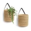 Многоцелевой набор плетеных подвесных корзин из хлопковой веревки для украшения стен и хранения в гостиной или ванной комнате