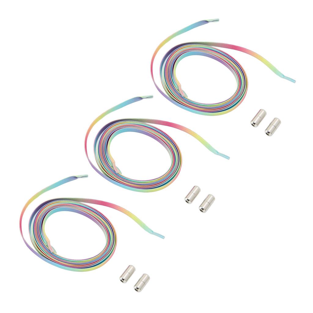 3 Sets Tieless Shoelaces 6 Elastic Shoe Laces 6 Tightly Buckles for Kids Adults Elderly#4