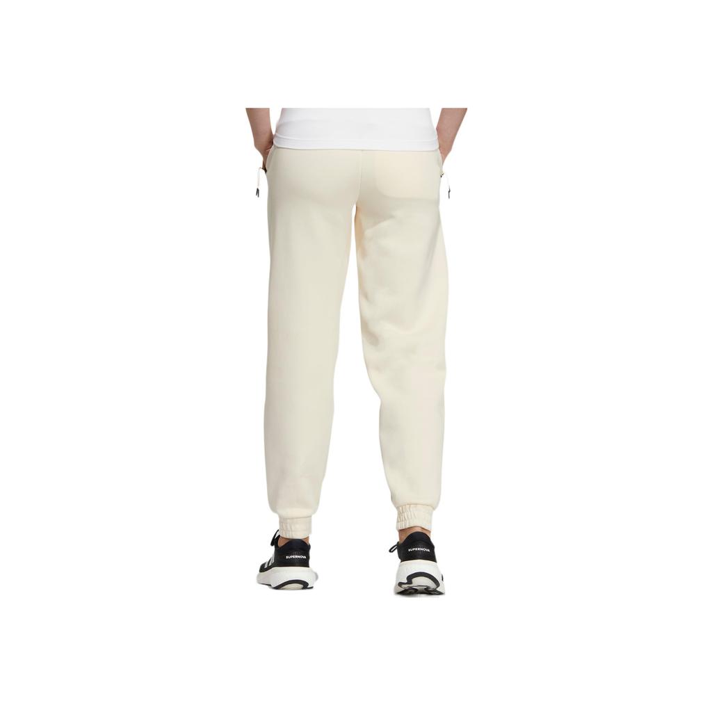 Adidas Спортивные брюки с принтом логотипа и манжетами на завязках, женские плавки, светло-бежевые HZ7064