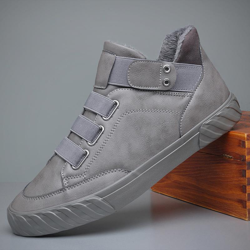 Новые мужские модные туфли, черные высокие повседневные туфли, мужские износостойкие лоферы, дизайнерские туфли для отдыха из вулканизированной ткани 2024