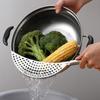 Stainless Steel Pan Pot Strainer with Handle, Pasta Drainer, Colander Water Filter, Vegetable Drainer, Kitchen Slag Separator
