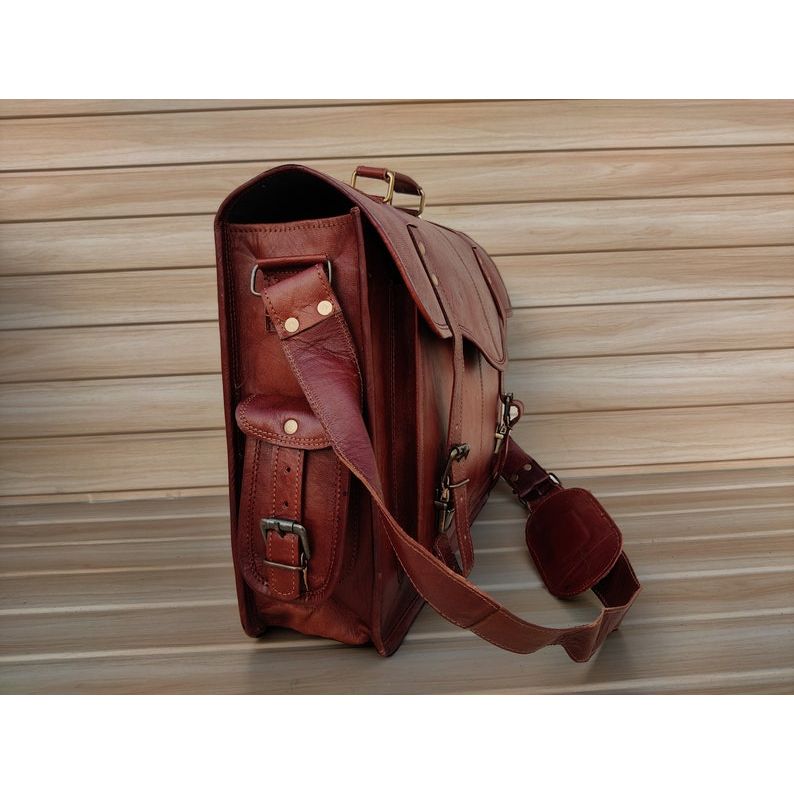 18-дюймовая большая ретро цельнозерновая кожаная сумка-мессенджер для ноутбука из натуральной охотничьей кожи, офисный портфель, сумка для колледжа, портфель для подарка на женский день
