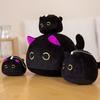 Cat Black Ball Plush Toy Cartoon Stuffed Doll Bedroom Decorations Kids Gift