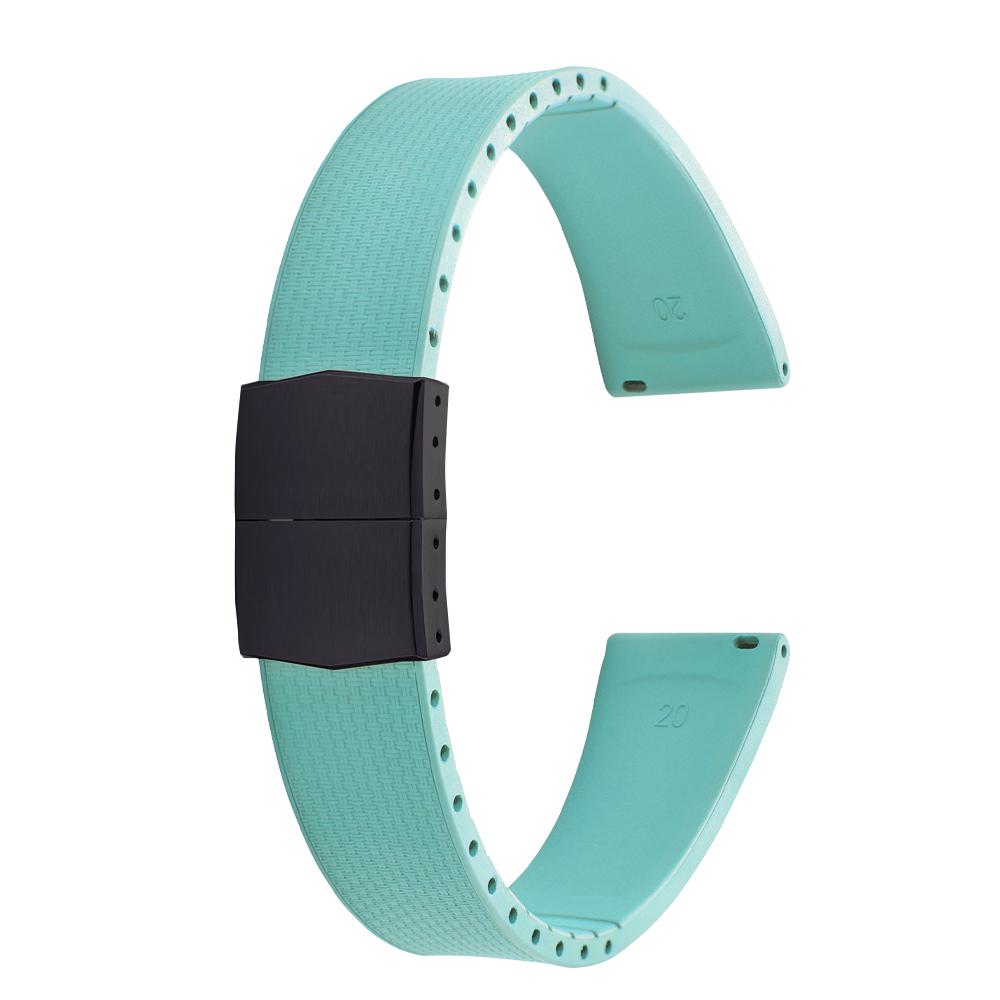 20 мм каучуковые ремешки Delugs CTS Fkm для часов с застежкой-бабочкой 4 цветов Уникальная текстура Быстросъемный ремешок для часов для брендовых часов