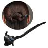 Chinese Style Hairpin Cat Shaped Hair Stick Wood Chopsticks Ornament for Women and Girls Simple Headwear Adornment
