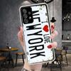 License New York Plate Number Soft Phone Case For Samsung Galaxy S22 S23 S24 S25 Edge S26 Ultra S20 FE S21 Plus + Fundas Coque G