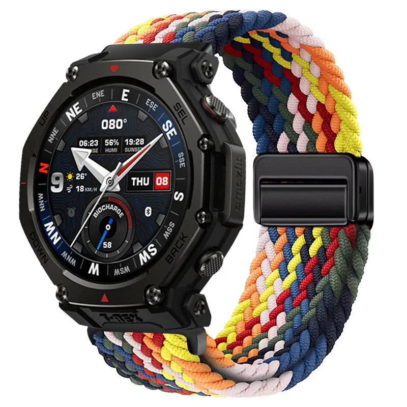 Нейлоновый ремешок 20/22 мм для Amazfit Helio/T-Rex3 Pro 48/44 мм с магнитной застежкой, ремешок для Amazfit Active 2/2 Square/Balance 2