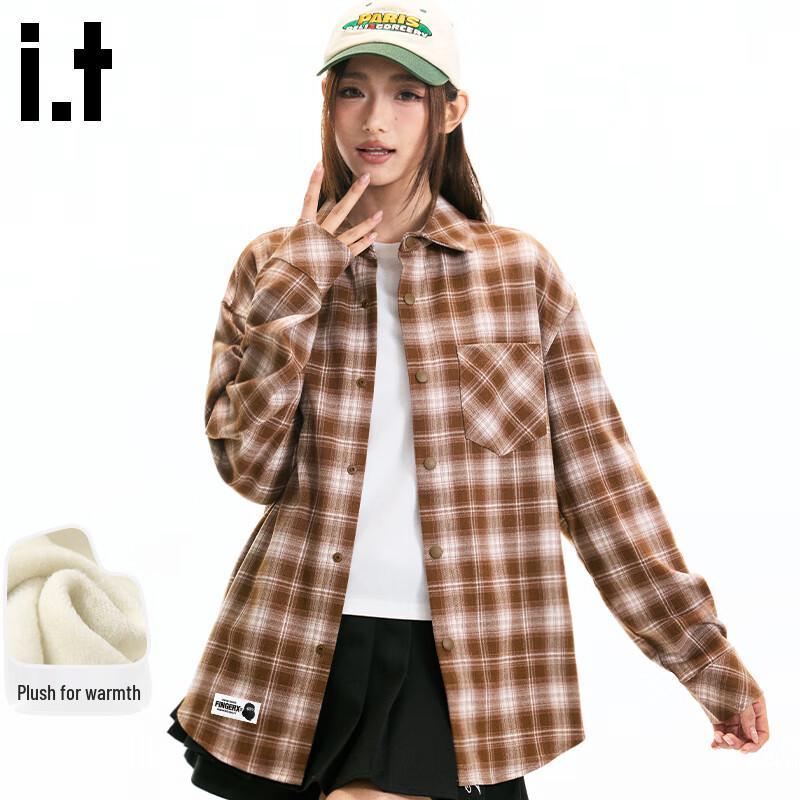 Fingercroxx Men's Flannel Plaid Shirt Jacket