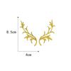 4 Pairs Deer Antler Embroidery Patch Decorative Applique Sew on Patch  For Clothing Dresses